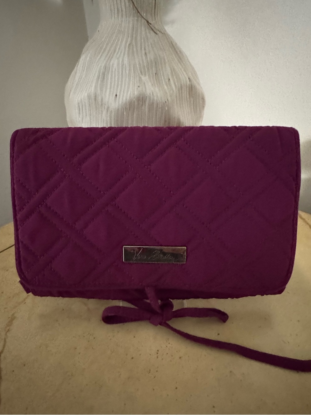 Vera Bradley Quilted Travel Jewelry Roll Case NWOT